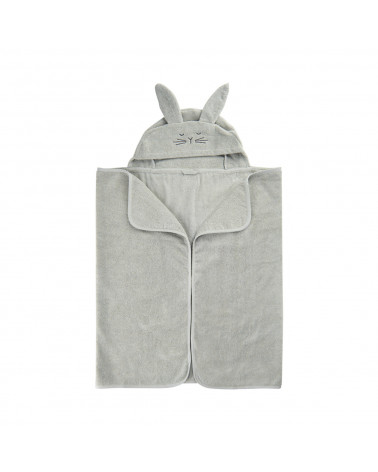 Sivý uterák s kapucňou Zajko Pippi