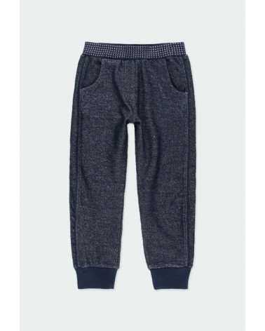 Tmavomodré nohavice so striebornou niťou BOBOLI 140 cm