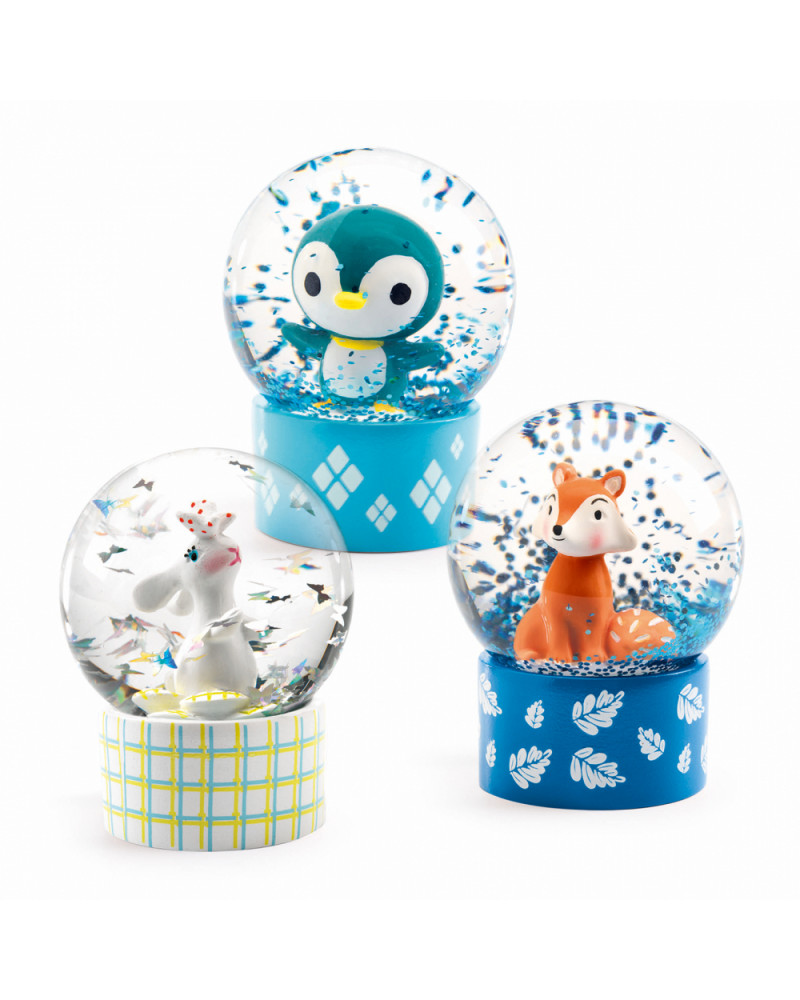 Nerozbitná mini snežná guľa Zajac Djeco