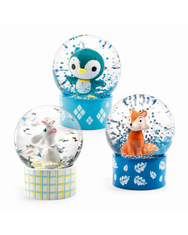 Nerozbitná mini snežná guľa Zajac Djeco