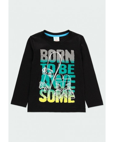 Čierne tričko Snow board Boboli 140 cm