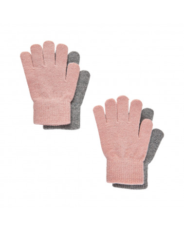 Dvojbalenie vlnené rukavice ružovo-sivé CeLaVi 3-6R