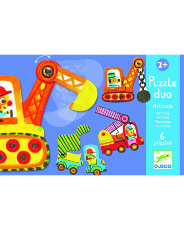 Puzzle duo Pohyblivé vozidlá Djeco